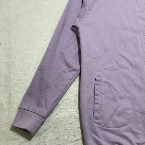 CW Classics Women's Large Snap Button Grandma Cardigan Sweater Lavender Floral - Picture 5 of 11